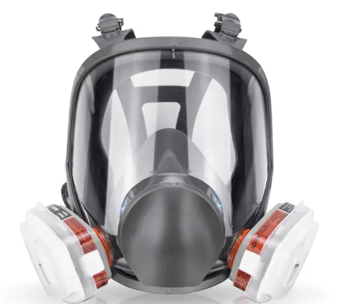 Reusable industrial gas masks, respiratory protection masks, dust and spray-painting masks (including goggles), protective masks for chemical operations, construction safety equipment