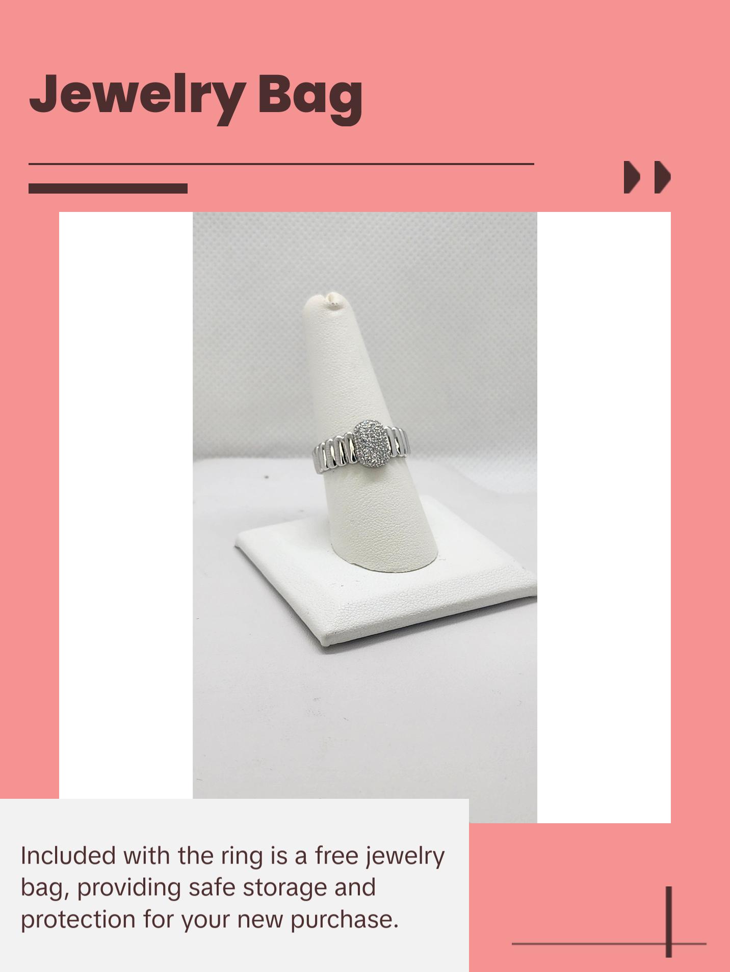 Brand New Sterling Silver 925 Rectangle Cz Ring