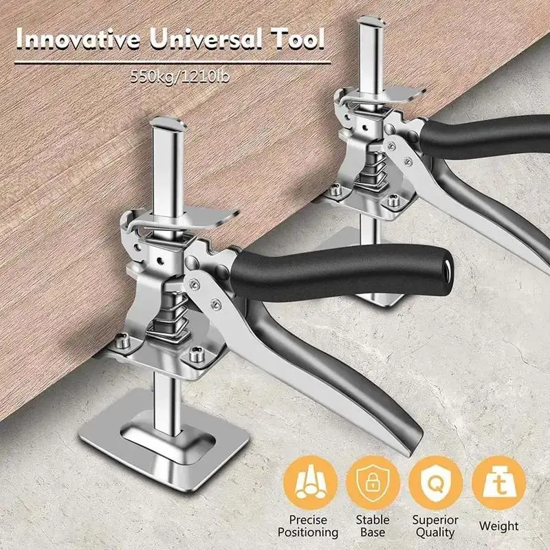 Labor-Saving Arm Jack, Heavy Duty 1 Count Cabinet Board Lifter & Tile Height Adjuster, Hand-Lifting Tool for Door Panels & Drywall Lifting, Compact