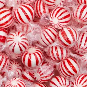 Jumbo Mint Balls 2-Pound Bag | Hard Candy with Classic Peppermint Flavor | Old Fashioned Candy for Holiday Buffets and Office Bowls | Individually Wrapped Party Favors
