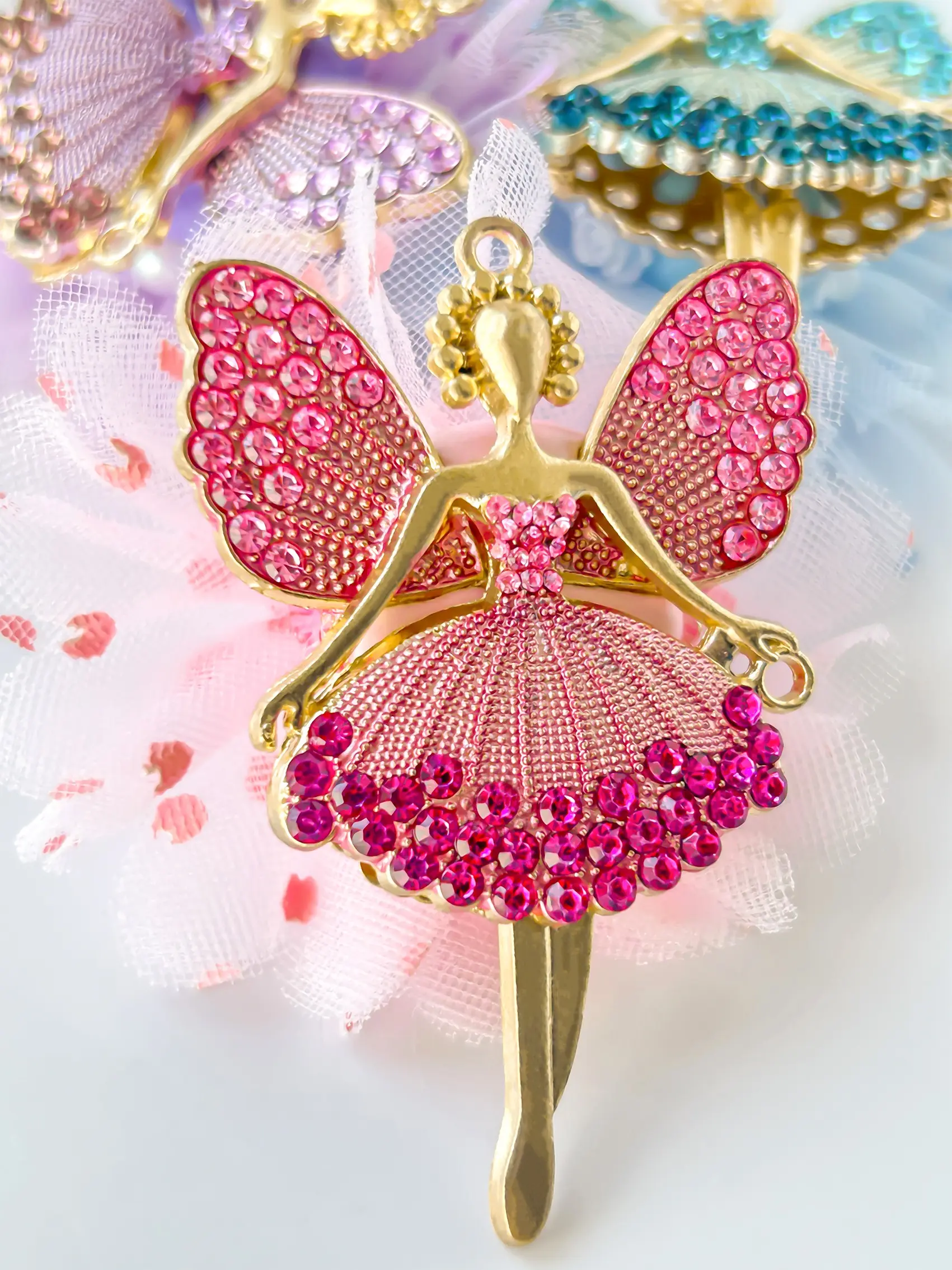 1pcs Creative Handmade Ballet Girl Charm, DIY Bead Pen Girly Keychain Charms Accessory Jewelry, Indoor Decor, Car Hanging, Perfect Gift, All Seasons, Casual Style, Pendant, Butterfly
