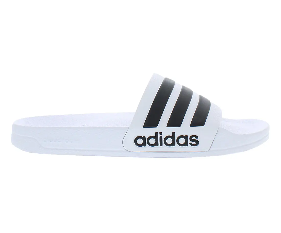 Adidas Men's Adilette Shower Slides, Quick-Drying Athletic Slippers with Classic 3-Stripe for Pool and Beach, Slipper, Flipflop, Footwear