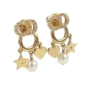 Pre-owned Christian Dior Earrings Gold-Tone Metal by Rebag