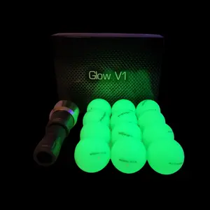 Glow V1 NIGHT GOLF BALL - 12 Ball Pack with UV Flashlight