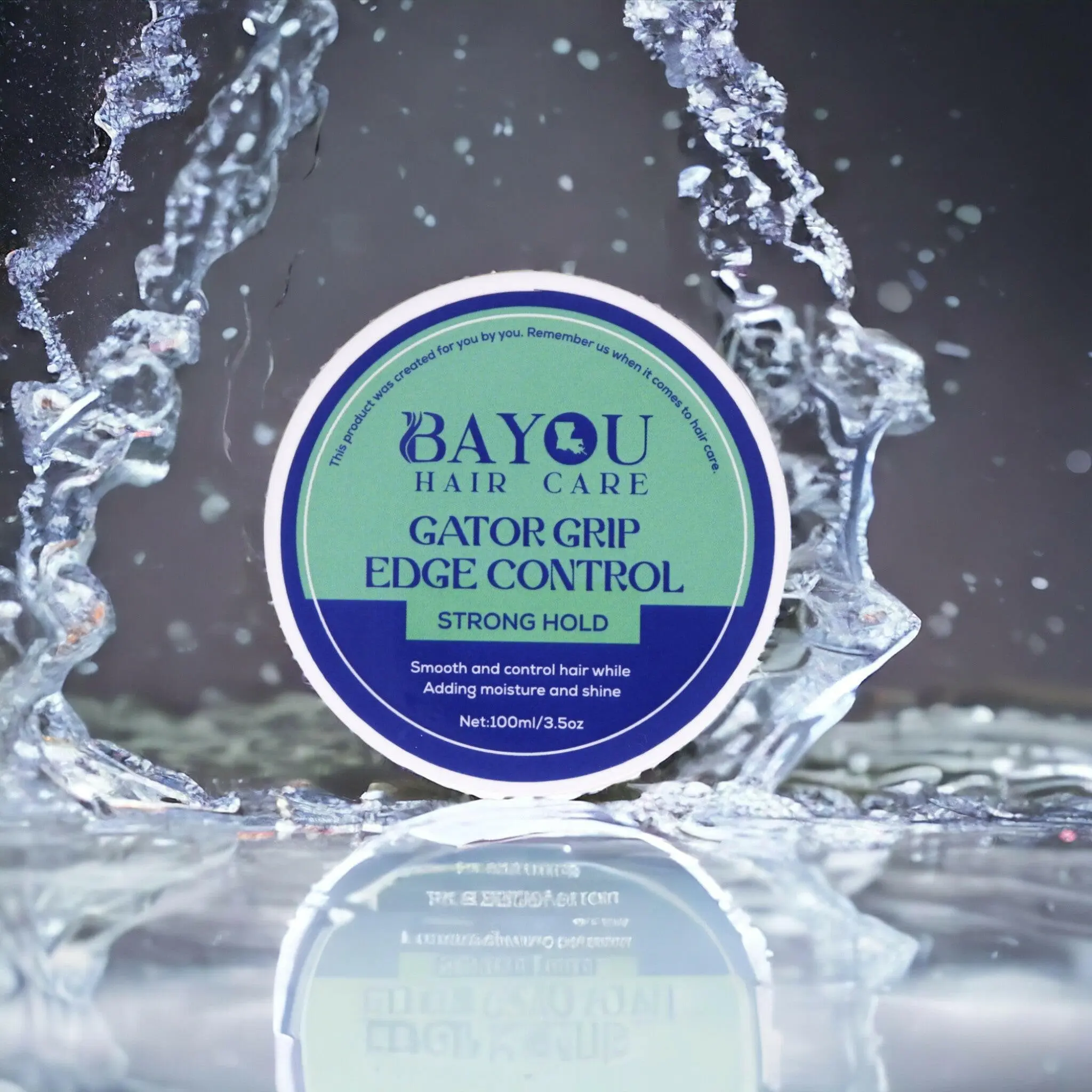 Bayou Hair Care Gator Grip Edge Control Gel, 24-Hour Strong Hold for Smooth Edges and Frizz Control, Lightweight Styling for Textured and 4C Hair, 3.5 oz, Flawless, Slick Back Hairstyles, Curly Hair