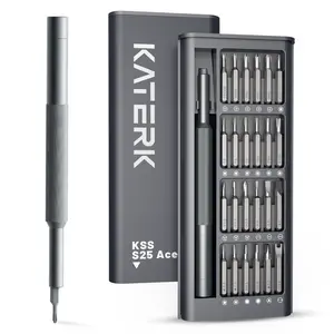KATERK 25-in-1 Precision Screwdriver Set, Magnetic Small Screwdriver Set, Mini Repair Tool Kit for Phone, Computer, Watch, Laptop, Ring Doorbell, Eyeglass, Electronic, Prefect Gift for Men