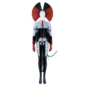 ECOSLAND Womens Varang Costume Outfit with Headwear Halloween Varang Costume Bodysuit