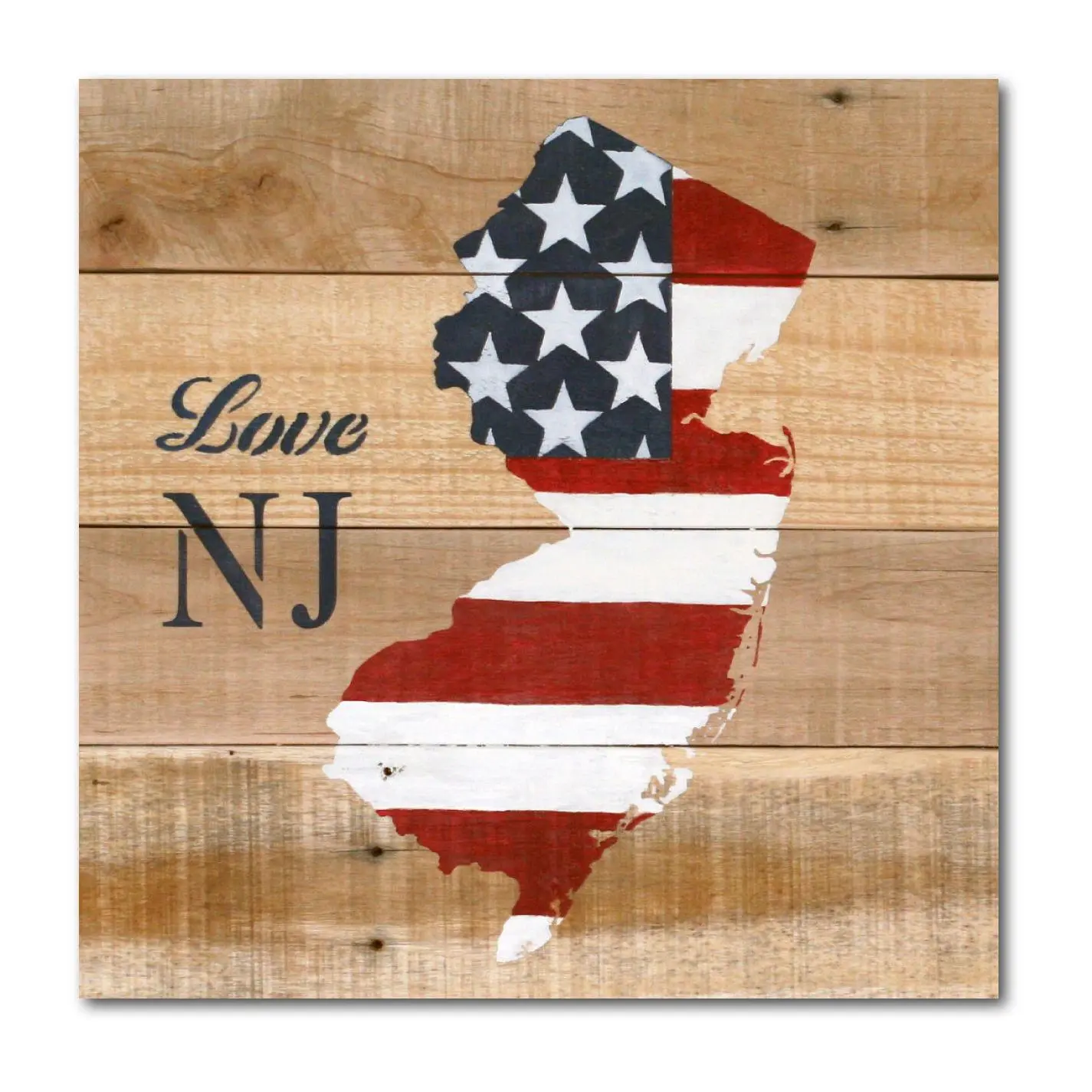 Courtside Market Love New Jersey 16" x 16" Canvas