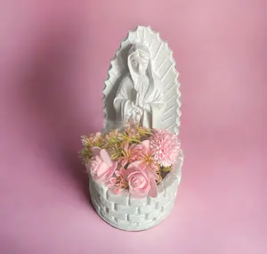 Virgin Mary Planter, Church Flower Pot, Virgencita Vase, Lady Guadalupe, Succulents, Air Plants, Vines, Cactus, Home Garden Decor, Gift