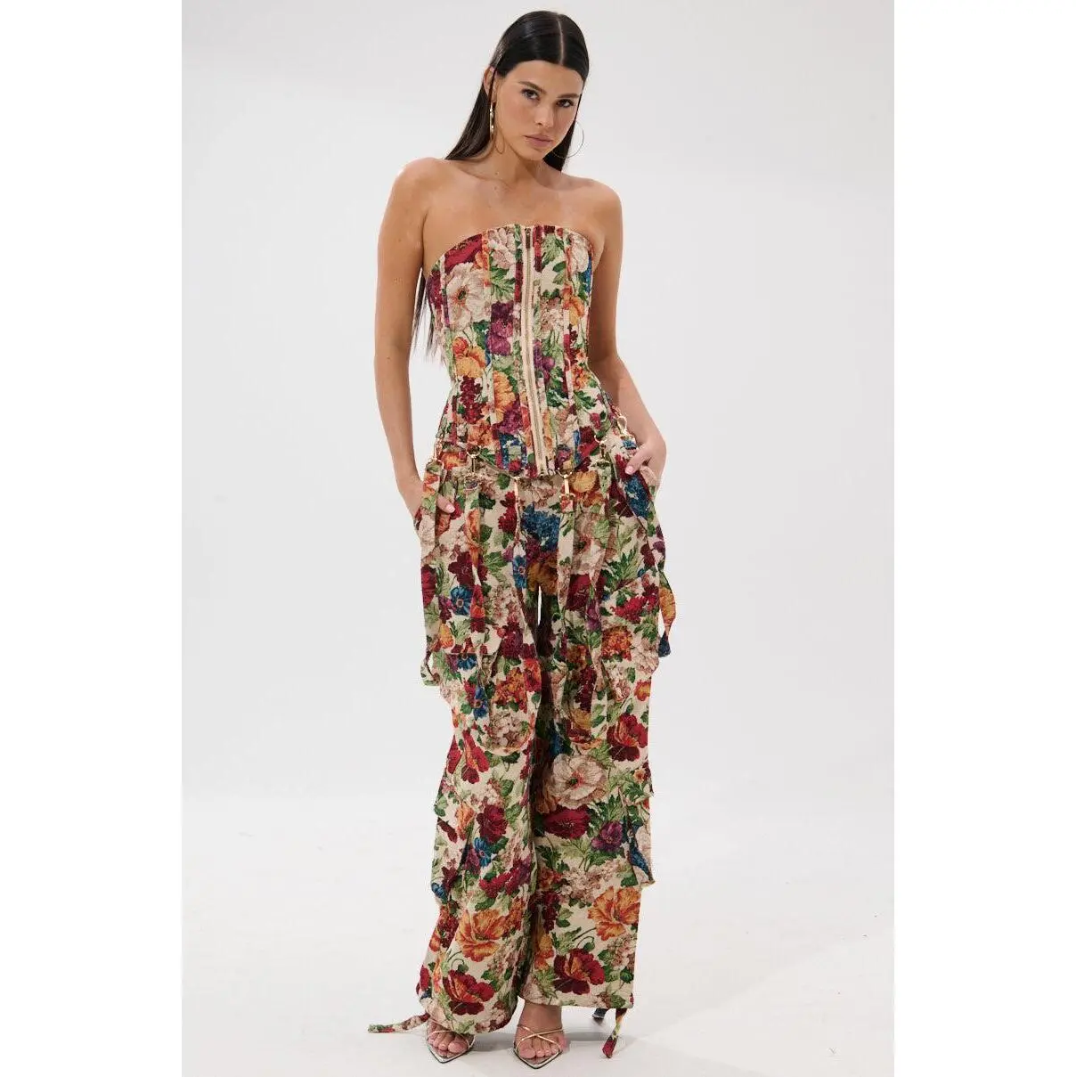 FLORAL FOR DAYS BROCADE TROUSER
