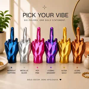 Middle Finger Low Poly Statement Piece Decor