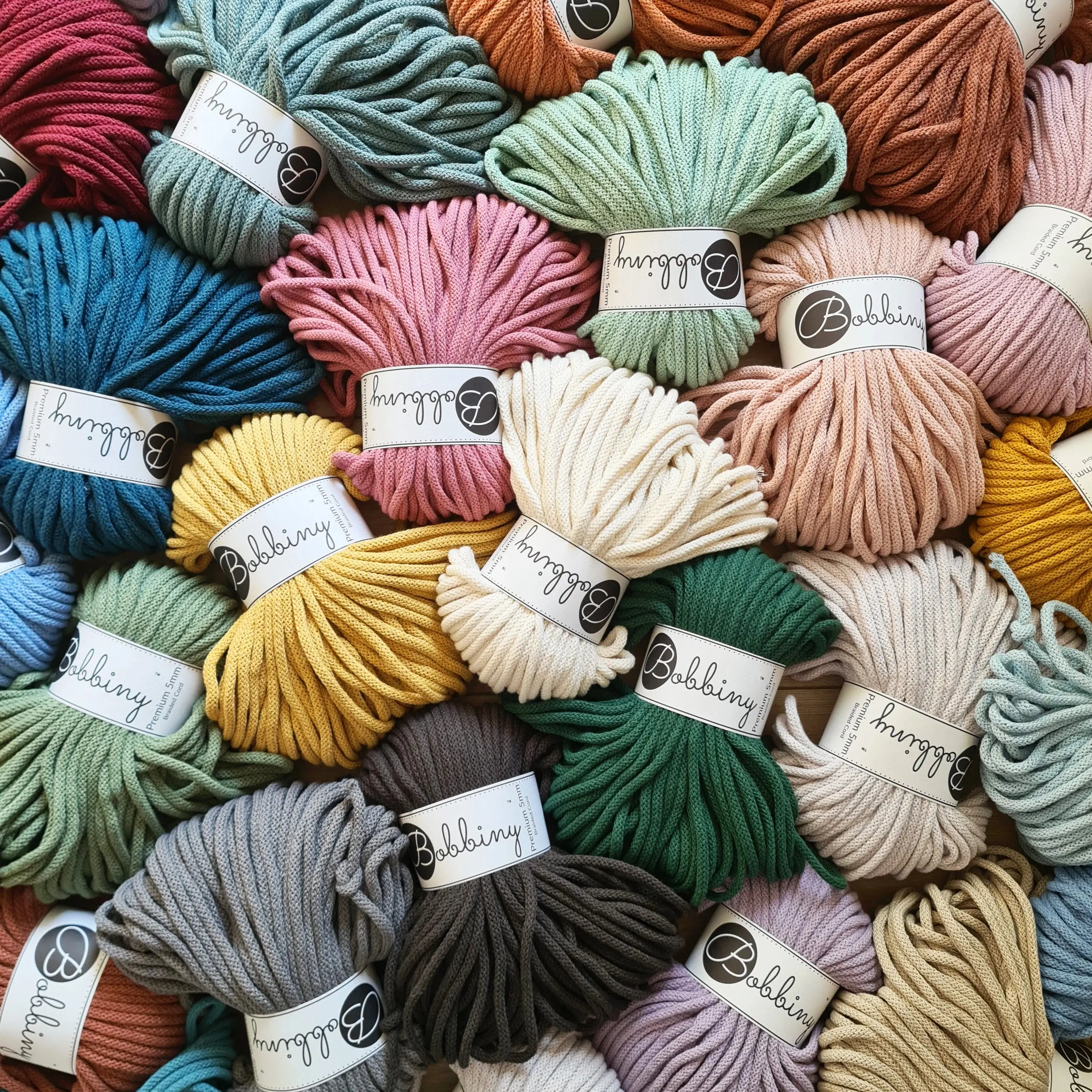 Bobbiny’s 5mm Braided 50m | 1/2 rolls