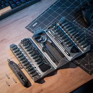 JAKEMY 180-in-1 Electric Screwdriver Set, 3-speed Torque Adjustment Screwdriver Set for Phone/Notebook/Computer/Camera/Watch/Milwaukee Gadgets, Power Tools, Multifunctional Electric Screwdriver Set