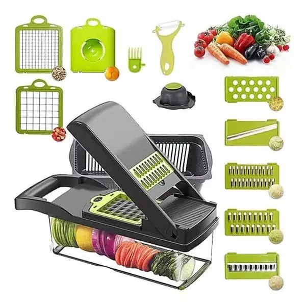 12-in-1 Mandoline Slicer for kitchen with Blade Protector 12-in-1 Mandoline Slicer for kitchen with Blade Protector