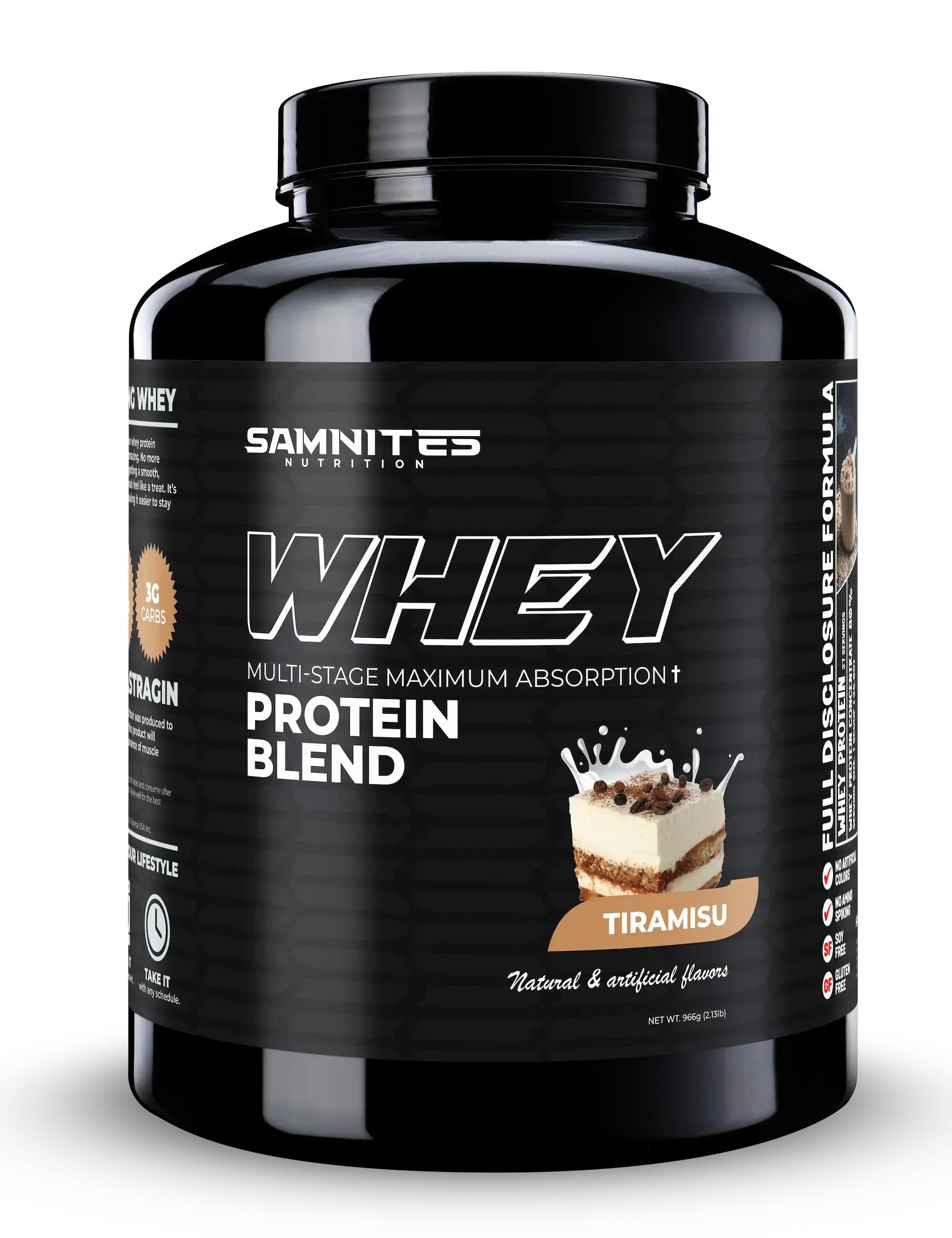 Samnites Nutrition Tiramisu Whey Protein Blend Healthcare Supplement 25g Protein Per Serving 27 Servings Per Container High In Calcium Phosphorus Magnesium And Potassium Low In Fat And Carbohydrates