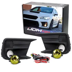 iJDMTOY Complete Set Yellow Lens Fog Light Kit with Foglamp Bezel Covers, Wiring Harness On-Off Switch For 2018-2020 Subaru WRX or STI