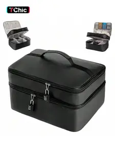 Lockable Adult Toy Storage Bag - Large 15.7" x 10.2" x 8.7" Premium Faux Leather, Soft & Durable, Discreet Adult Toy Organizer with Dividers, Includes 2 Locks, Storage Tote