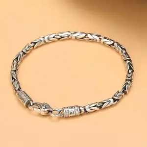 New men's safety pattern bracelet, old couple's personalized jewelry,  men's bracelet.