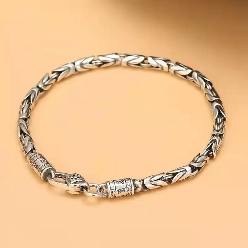 New men's safety pattern bracelet, old couple's personalized jewelry,  men's bracelet.