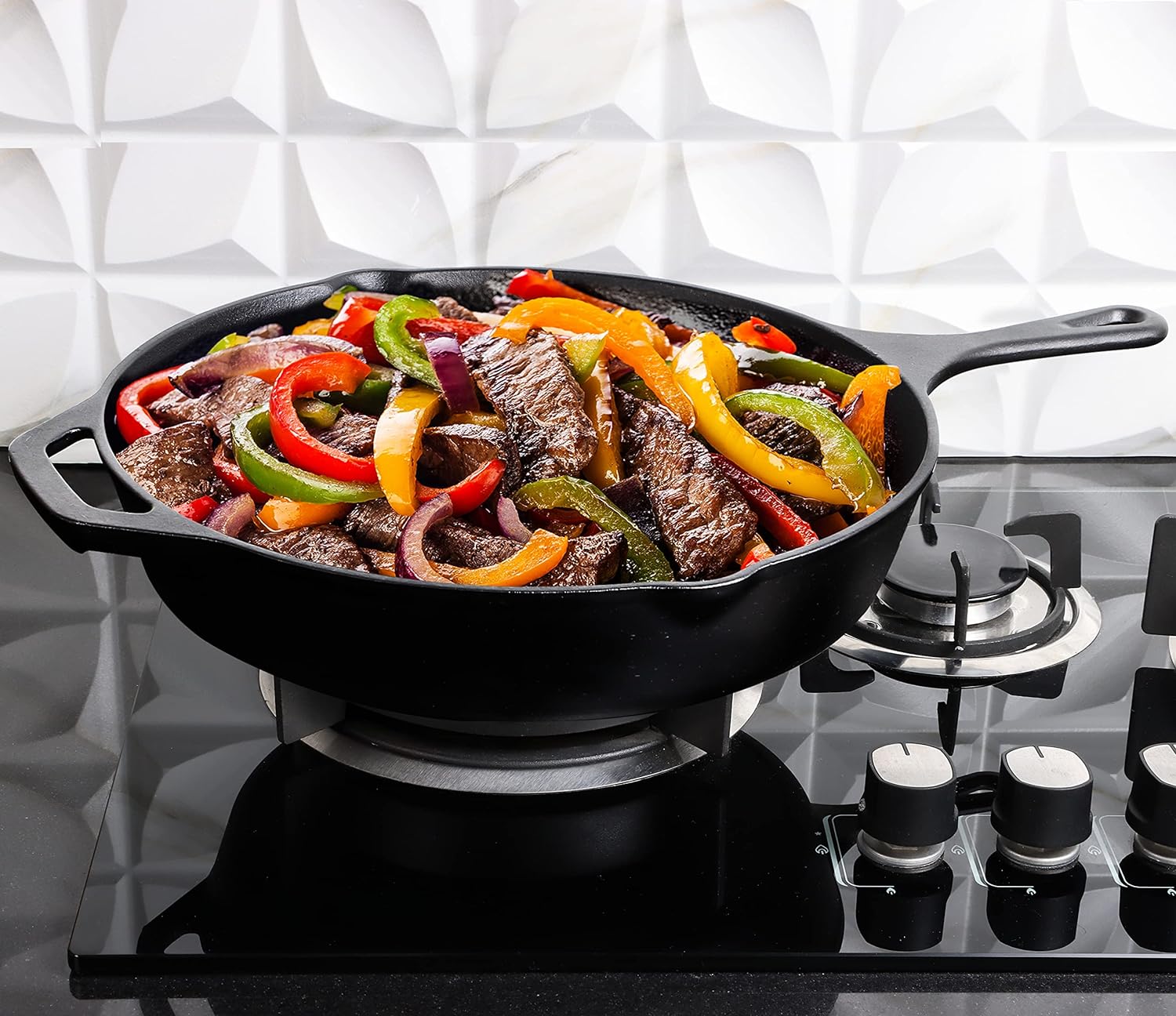 Utopia Kitchen Pre-Seasoned Cast Iron Pan 12” – Heavy Duty Frying Skillet, Multipurpose
