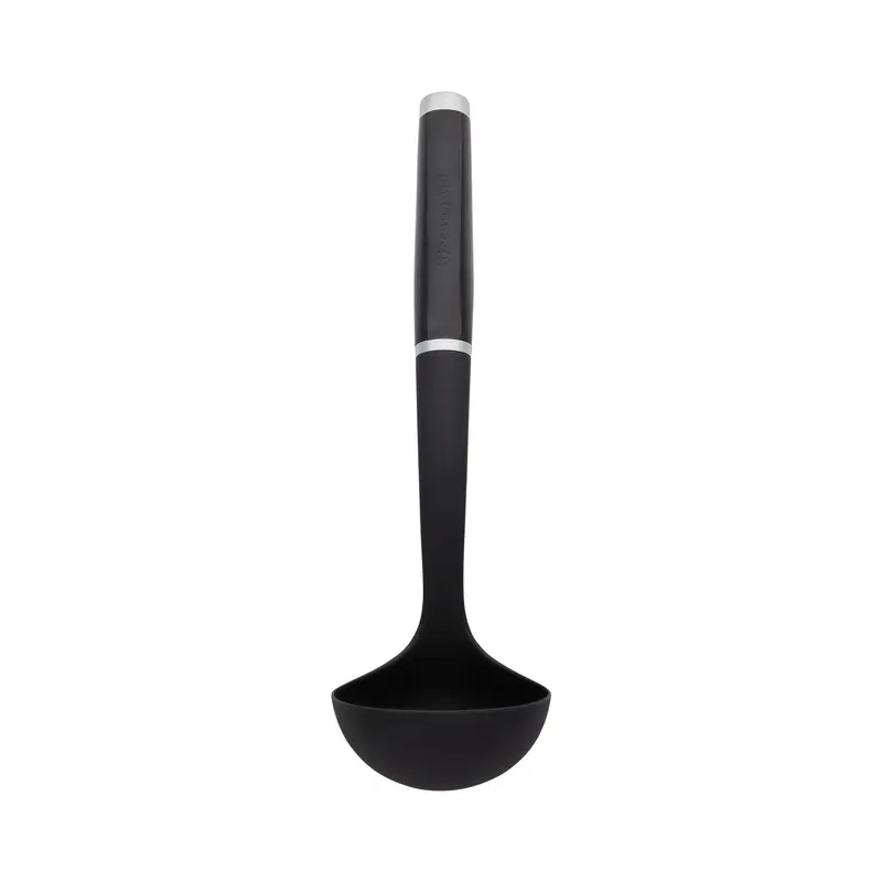 KitchenAid Black ABS Plastic Single Ladle - Kitchen Tool, Dishwasher Safe Spoons, Everyday Use Cooking Utensil, Max Temp 450°F