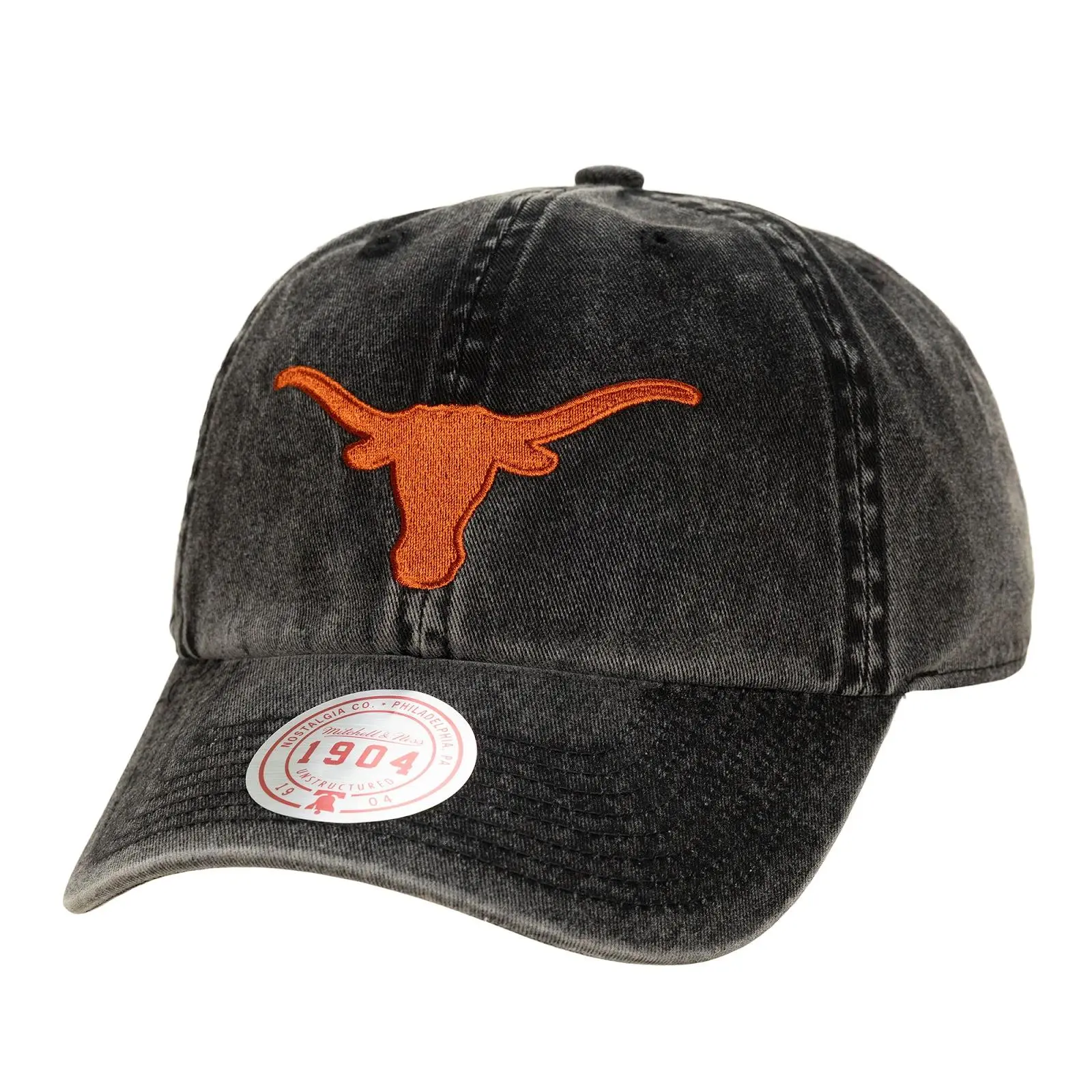 Texas Longhorns Black Legendary Strapback Adjustable Hat NCAA Throwback Cap Fan Gear Mitchell & Ness
