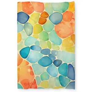 Conscious Sales C1DCTXLW3ABG42 Blobs Turquoise Twin Size Extra Long Duvet Cover - Stylish Home Decor Essentials