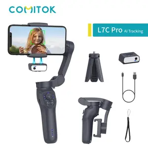 Comitok L7C PRO Gimbal Stabilizer For Smartphones, 3-Axis Phone Camera Stabilizer for Android & iPhone 14 13 12 11 Pro Max, Stabilizer for Video Recording with Face/Object Tracking, Stabilizer Camera Video Recording Kits, Selfie Phone Holder