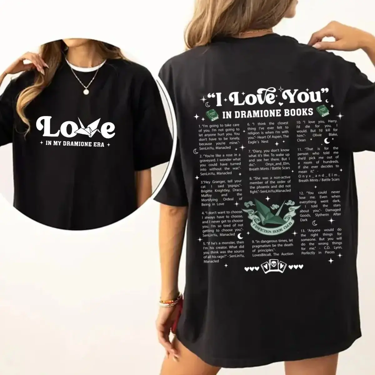 I Love You In Dramione Book Tshirt, Dracotok Merch, Dramione Fanfiction Hoodie, Enemies To Lovers, Bookish Gift For Readers Sweatshirt, Unisex Sweater Pullover Tee