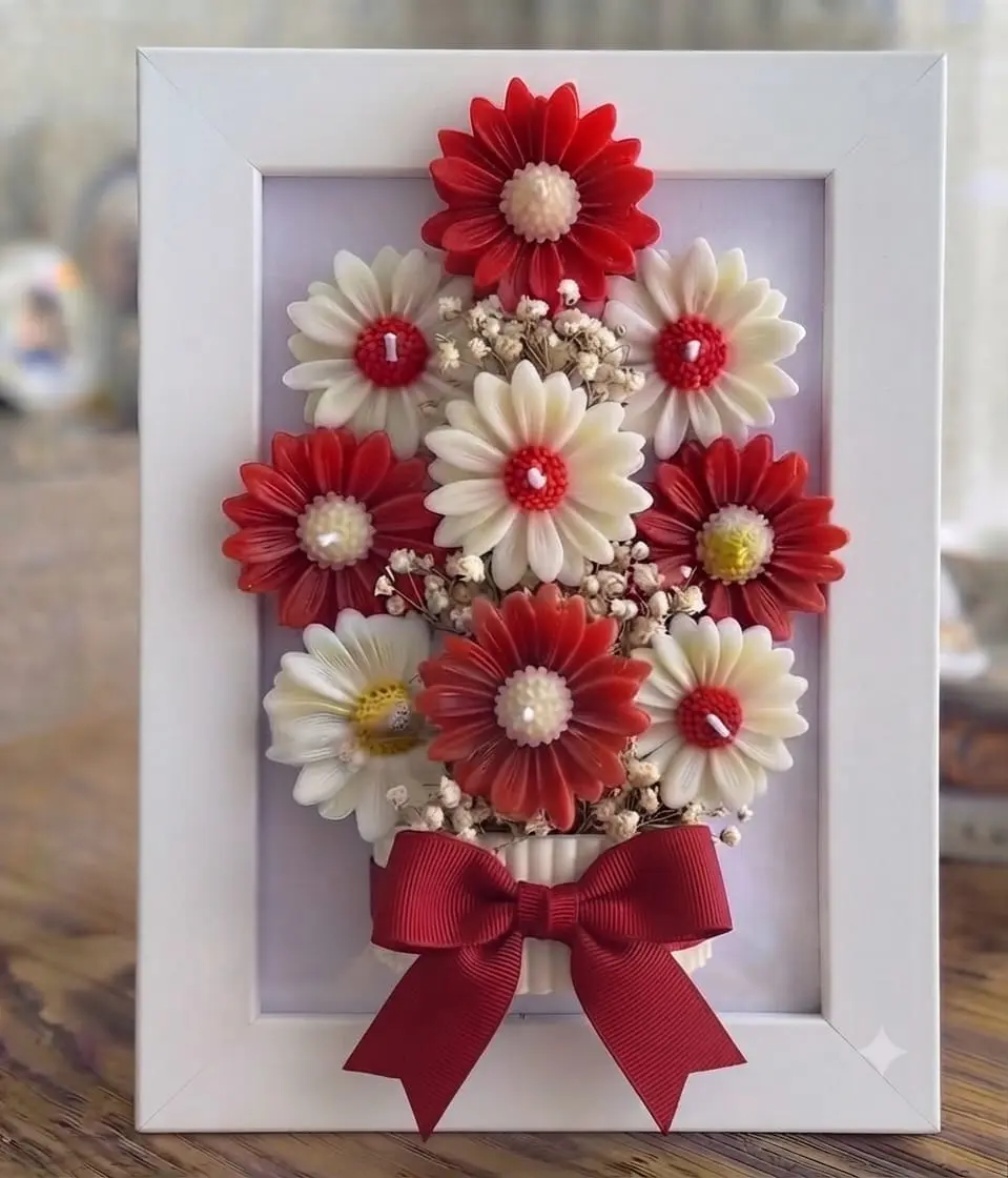 DAISY FRAME HANDMADE CANDLE