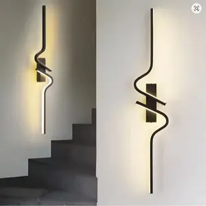 Modern LED Wave Line Silicone Wall Light, Indoor Garage Wall Lamp, Home Decor Warm Light Interior Lighting Fixture, Home Decoration Lamp