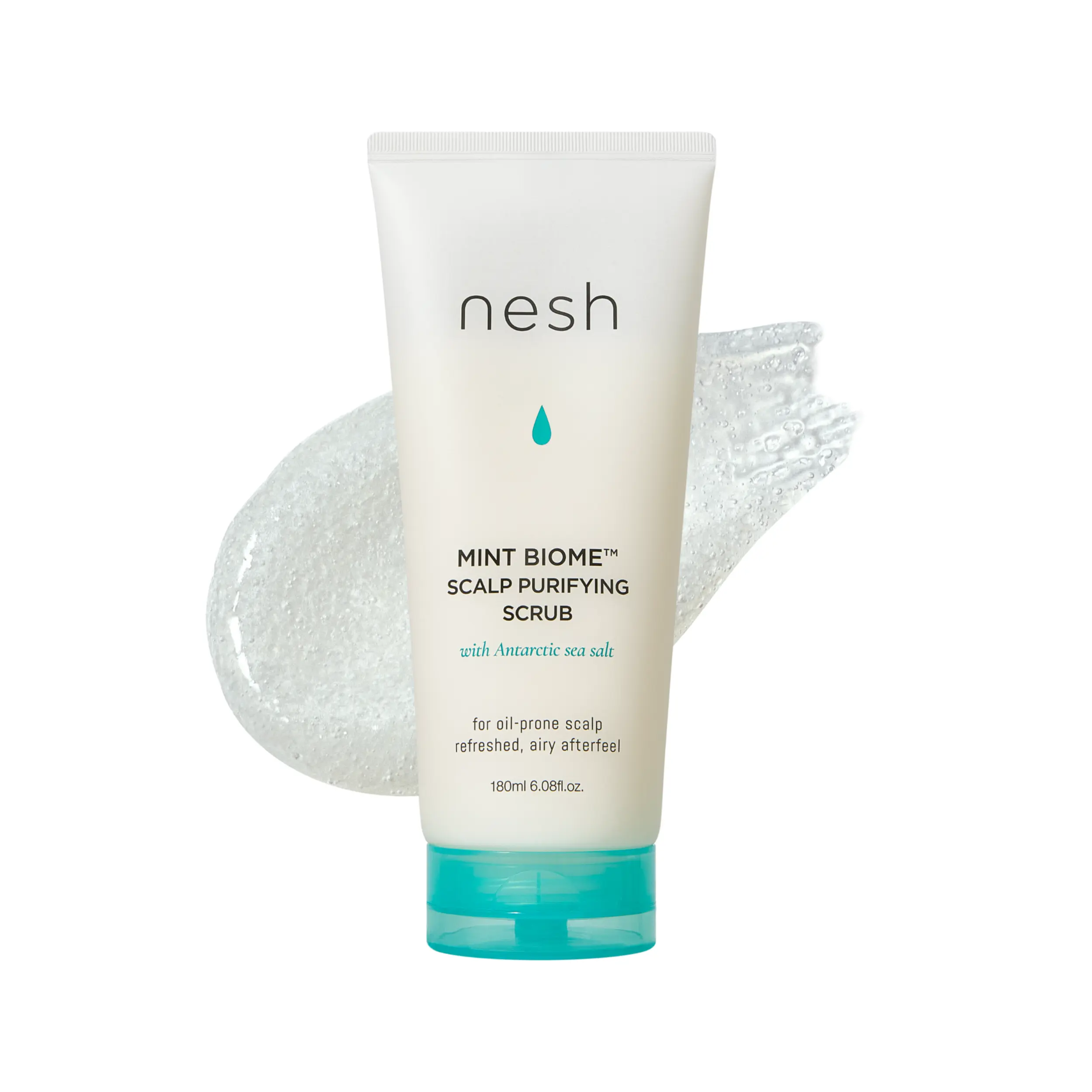 [nesh] Mint Biome Scalp Purifying Scrub 180ml - cool, nourish, purify the scalp, Non-irritating, vegan, clean formula