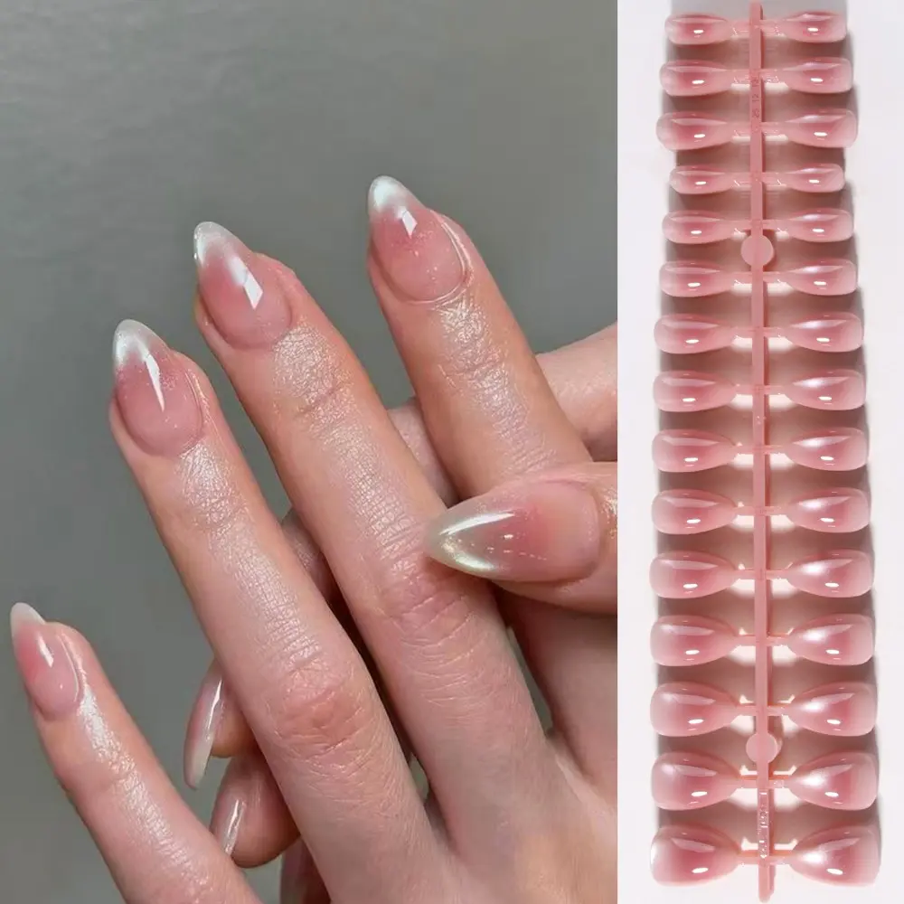 150pcs Natural Daily Wear Nail Tips, Glossy Jelly Nude Almond Shape, Reusable Acrylic False Nails for Women, DIY Home Salon Use, DIY Nail Kit, False Nail Kits, Fake Nails