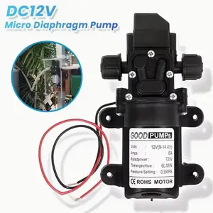 12V High-Pressure Self-Priming Diaphragm Water Pump - 130PSI/6LPM Automatic Switch, Durable ABS Material, Ideal For Car Wash, Tap Water Pressurization, Fish Tank, Bath, And More - 6.45in Length, Compact Design