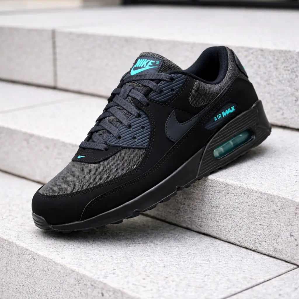 Nike Air Max 90 Black Tiffany HV6224-001 Men's Fashion Sneaker New