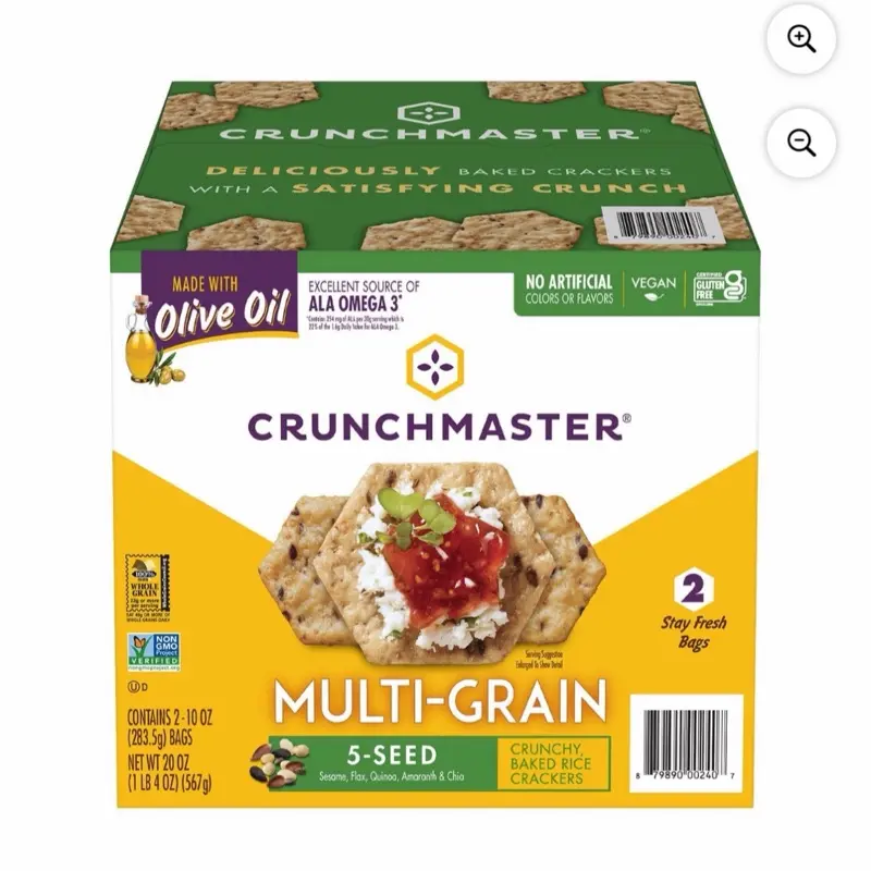 Crunchmaster 5 Seed Multi-Grain Cracker, 10 oz., 2 pk.