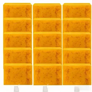 Lemon Turmeric Kojic Skincare Soap Gift Set, 15-Piece Brightening Face & Body Wash and Moisturizing Body Care Soap, Body Cleansing Soap, Daily Skincare Kit, Turmeric Brightening Bar