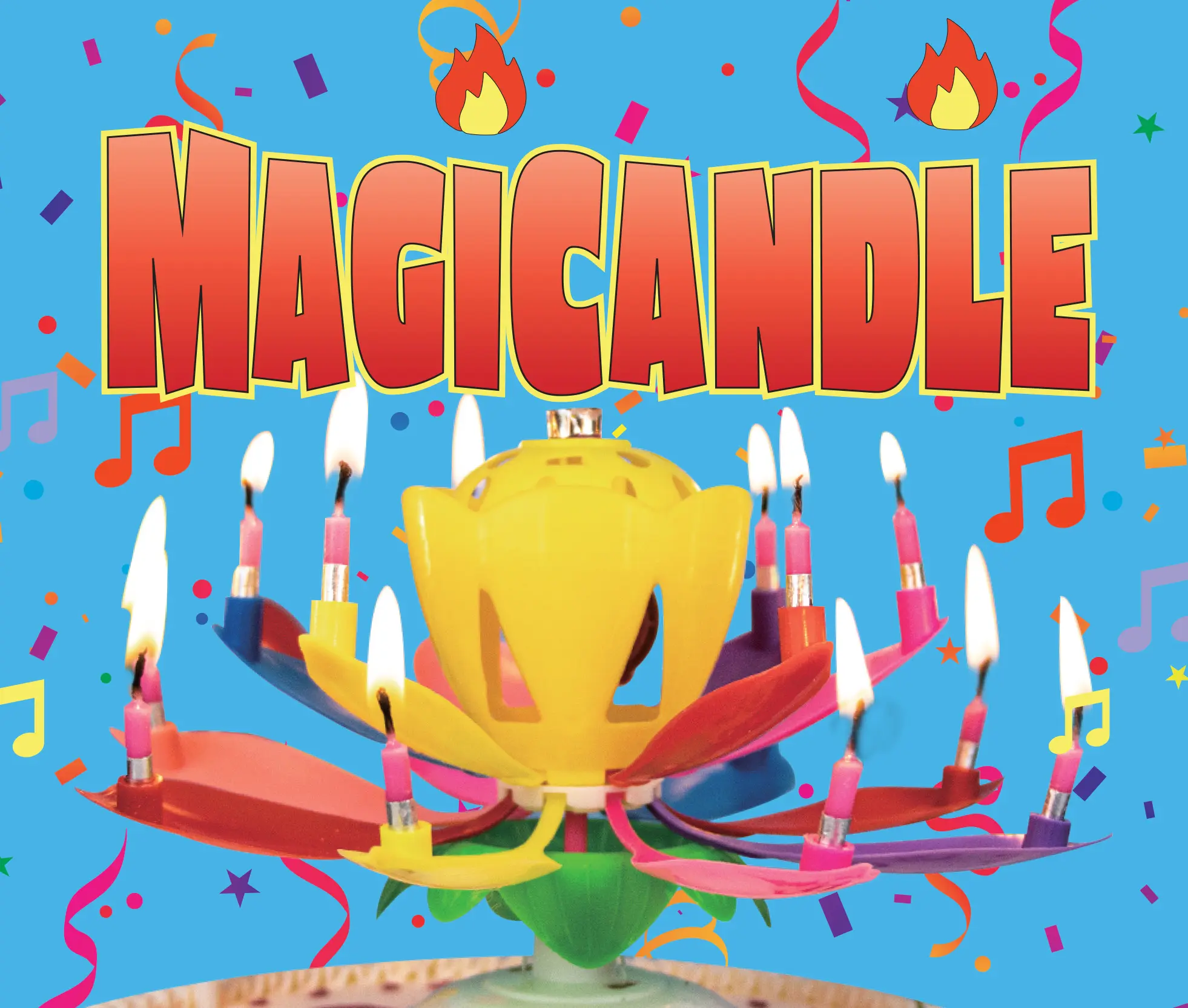Magic Birthday Flower Candle  | Spins, Blooms, and Sings  | Perfect for Birthday Parties, Surprise Moments, and Party Decorations! Light it up and watch the magic happen – unforgettable memories start with a single spark! Magical Ornaments