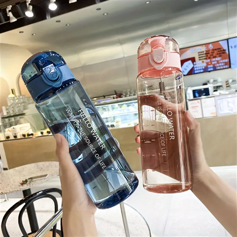 26.37oz Motivational Water Bottle |   Gradient Leakproof Sports Bottle with Time Markers for Gym & Outdoor