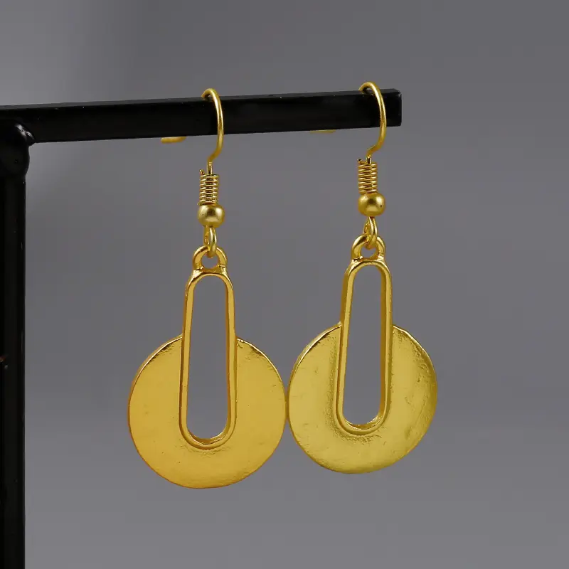 Round Dangle Earrings Retro Bohemian Style Creative Gift For Women Holiday Tourism Accessories Tribal Jewelry