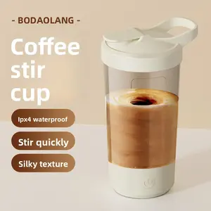Automatic Self Stirring Coffee Mug Electric Mixing Cup Coffee Frother Mixer for Coffee Milk Powder Hot Chocolate 15oz Insulated Travel Stirrer Cup One Touch Operation BPA Free Whisk