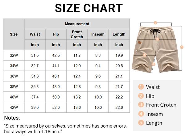 COOFANDY Mens Casual Shorts Stretch Drawstring Summer Beach Shorts Chino Golf Shorts with Pockets Menswear Simple