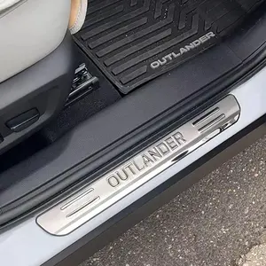 Car Door Sill Scuff Protector For Mitsubishi Outlander 2013-2022 Accessories Stainless Steel Door Entry Guard Plate Trim Cover Auto Parts Kick Panels Vehicle Exterior Decoration car stickers