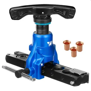 Flaring Tool HVAC 1/4" -3/4" Single Flare Tool 45? Eccentric Tubing Flare Tool with Clutch Limit for Copper Pipe Tube Plumping Work(2 in 1)