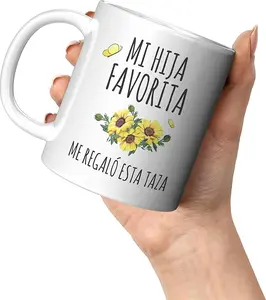 Taza de Café Para Mama de Hija, Taza Para Mama en Español, Spanish Mug for Mom, Mom Mug in Spanish