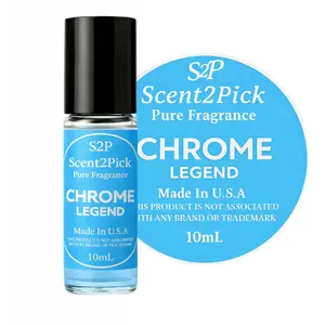 Chrome Legend Inspired Roll-On Oil 10ml - Men's Alcohol-Free Long-Lasting Oil-Based Fragrance Body Oil Scented Aroma Amber Musk