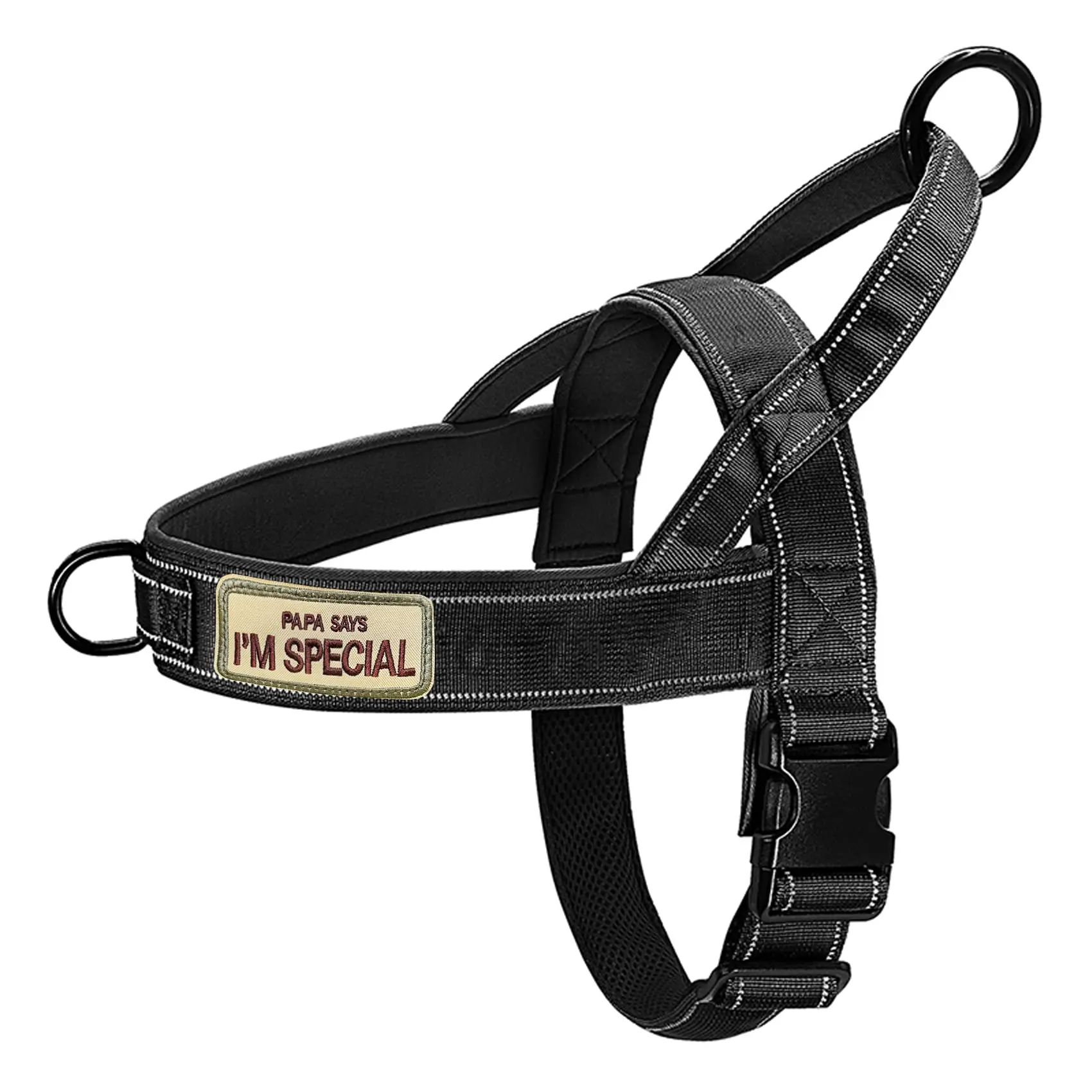 Reflective No-Pull Dog Harness — Escape-Proof, Adjustable