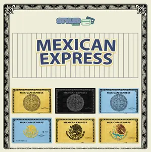 Mexican express rectangle vinyl sticker