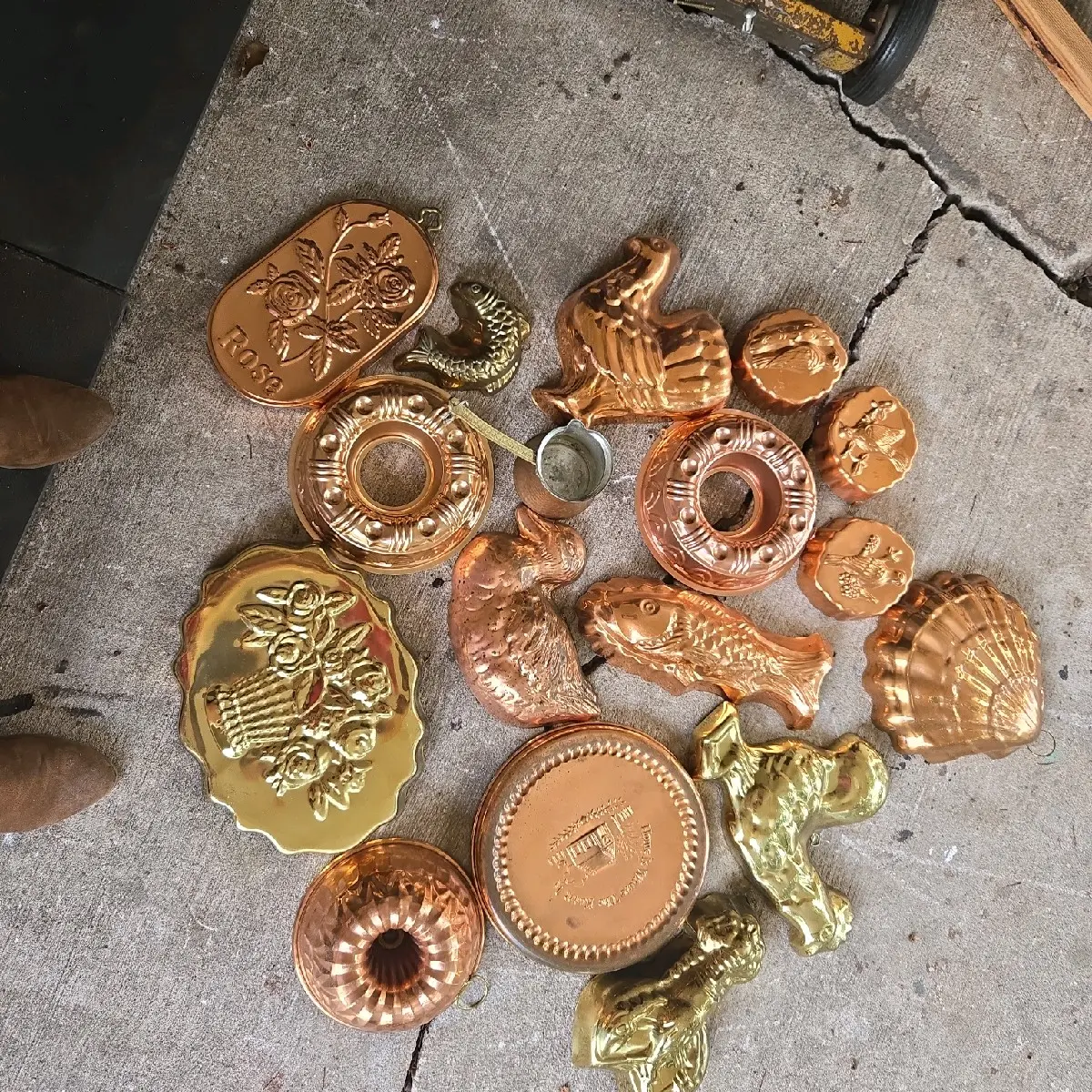 French/English Decorative Copper Moulds - Ideal for Home and Kitchen