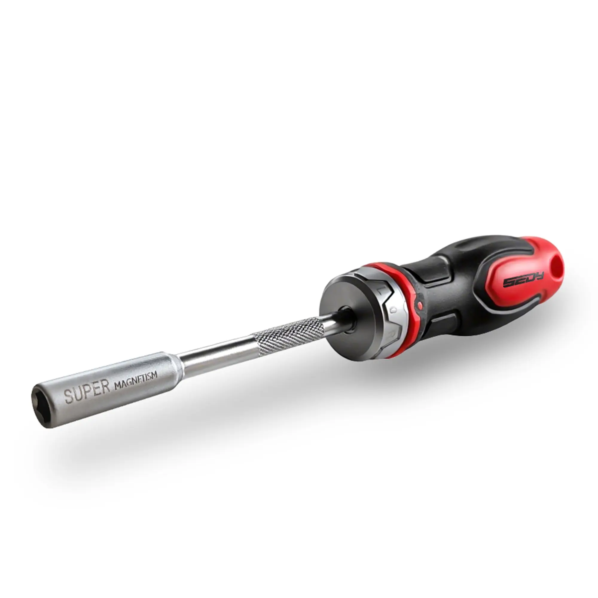 1/4“ Magnetic Ratcheting Screwdriver, Durable Bit Holding Screwdriver With Non-Slip Handle 220mm Long Multi Tip Screwdrivers Ratchet Bits Driver Ergonomic Cushion Grip For Garage & Daily Repair